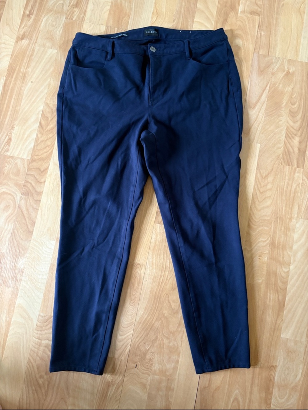Talbots Deep Navy Stretch Slim Pants 16